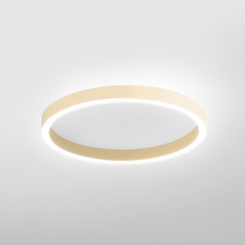 LED Πλαφονιέρα Αλουμινίου Στρογγυλή Μπεζ 60cm 60W AELA P/M - GEA LUCE