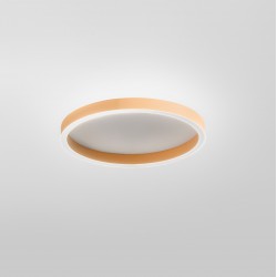 LED Πλαφονιέρα Αλουμινίου Στρογγυλή Ροδακινί 40cm 36W AELA P/P - GEA LUCE