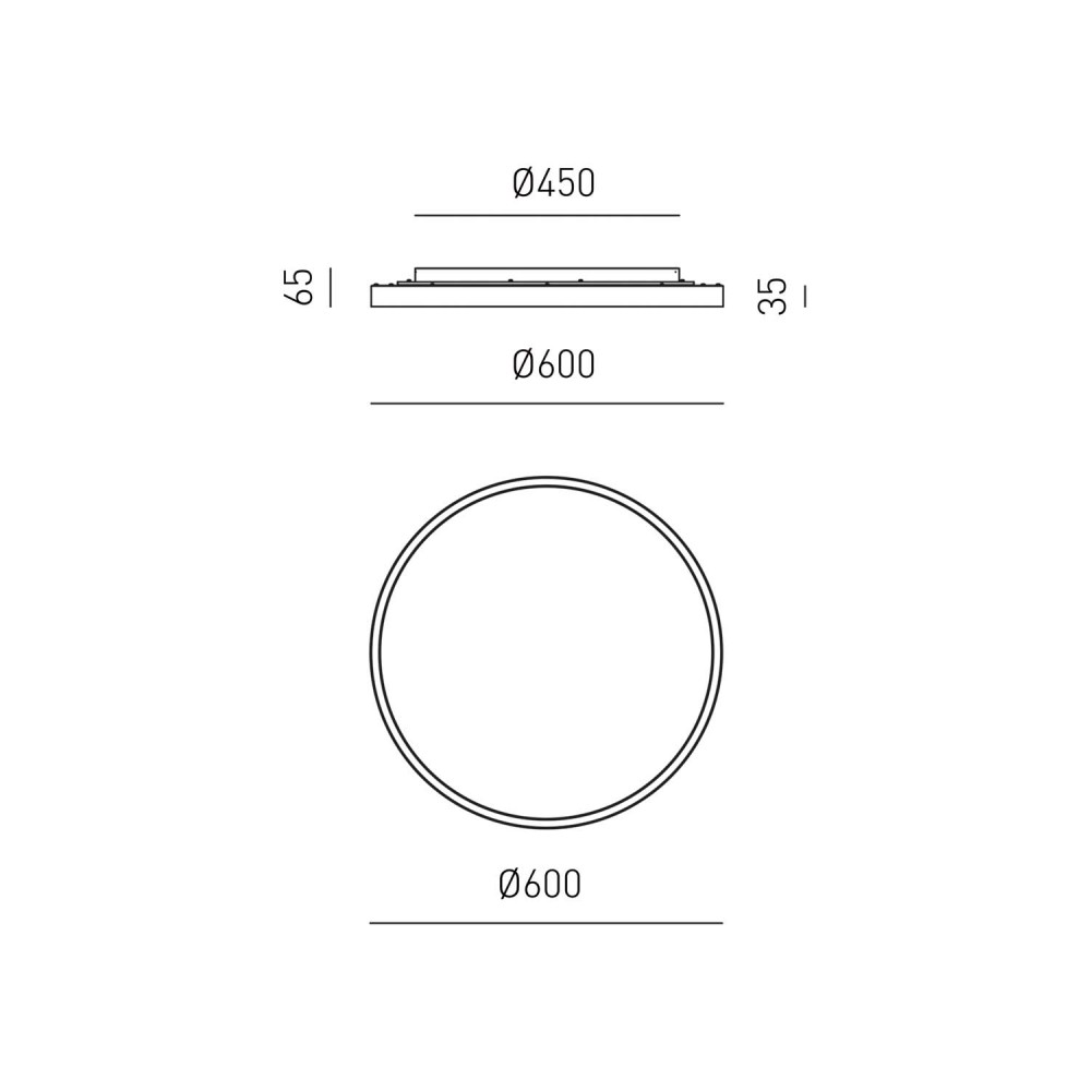 LED Πλαφονιέρα Αλουμινίου Στρογγυλή Μπεζ 60cm 60W AELA P/M - GEA LUCE