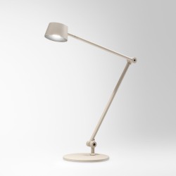 LED Επιτραπέζιο Φωτιστικό Από Αλουμινίο Σε Απαλό Γκρι Χρώμα 6W CRI90 Dimmable EFIRA - GEA LUCE