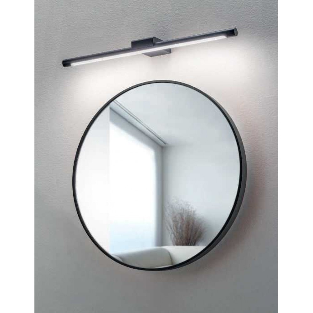 LED Φωτιστικό Μπάνιου Από Αλουμινίο Μαύρο Ματ 60cm 18W GAP561 - GEA LUCE