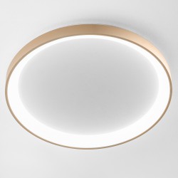 LED Πλαφονιέρα Αλουμινίου Στρογγυλή Μπεζ 78cm 60W KRIZIA P/S - GEA LUCE