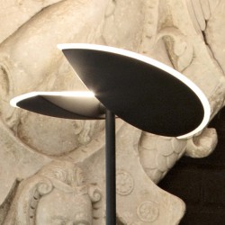 LED Φωτιστικό Δαπέδου Αλουμινίου Με Ρυθμιζόμενο Κεφάλι Μαύρο Ματ 28W Dimmable PING-PONG - GEA LUCE