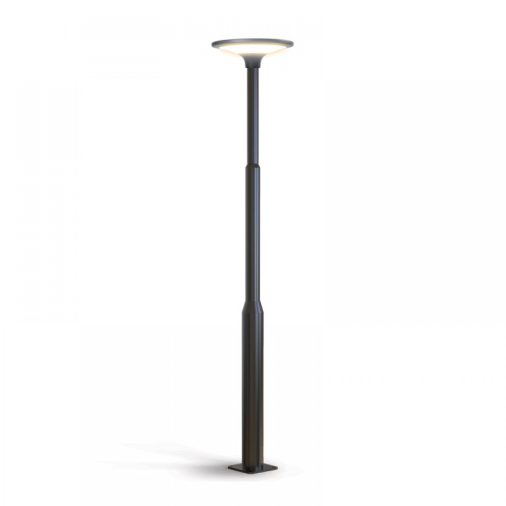 LED Ηλιακό φωτιστικό Κολόνα Μαύρη 2200Lm IP65 CCT 3000-4000K - Xanlite