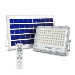 LED Ηλιακός Αυτόνομος Προβολέας Αλουμινίου Με Controller 50W IP65 VIDEX