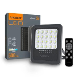 LED Ηλιακός Αυτόνομος Προβολέας Με Controller 20W IP65 VIDEX