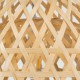 MANGEA Vintage Κρεμαστό Φωτιστικό Οροφής Μονόφωτο Καφέ Ξύλινο Bamboo Φ50 x Y34cm