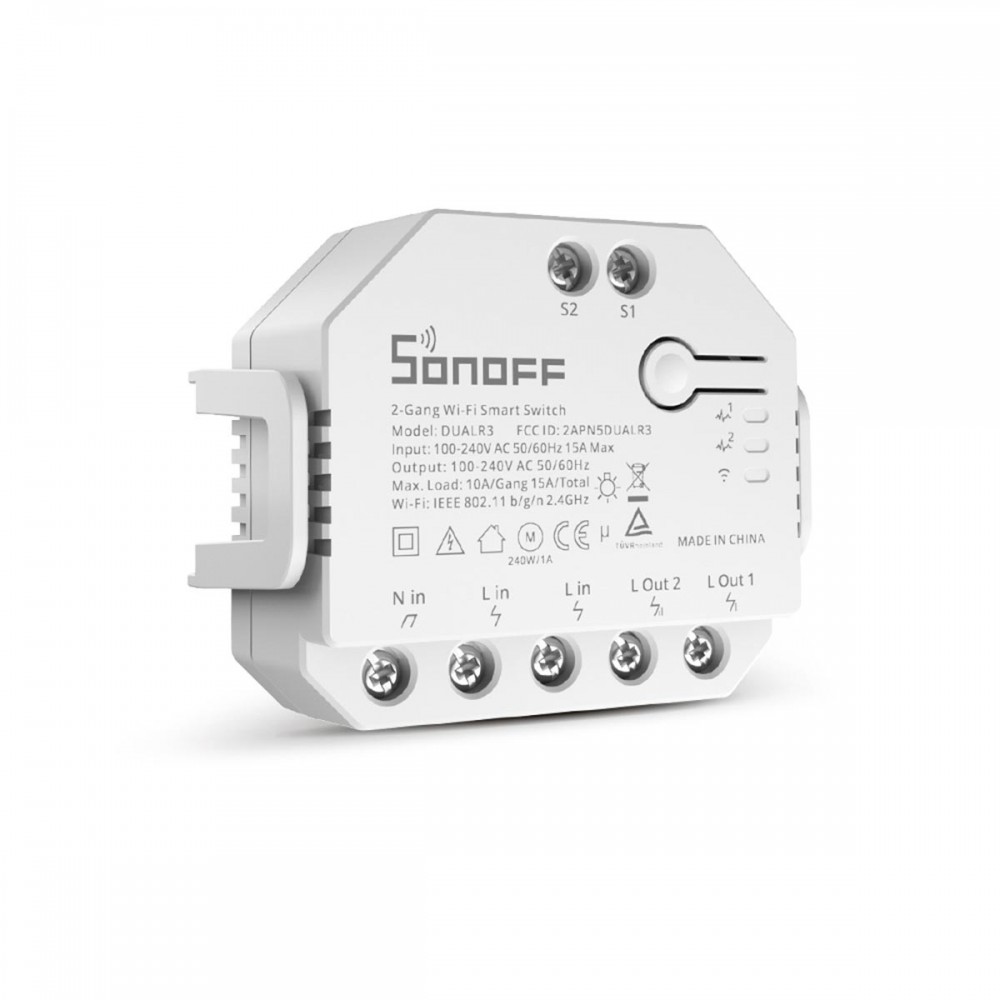 SONOFF DUALR3 - Wi-Fi Smart Switch Two Way Dual Relay & Power Measuring - 2 Output Channel