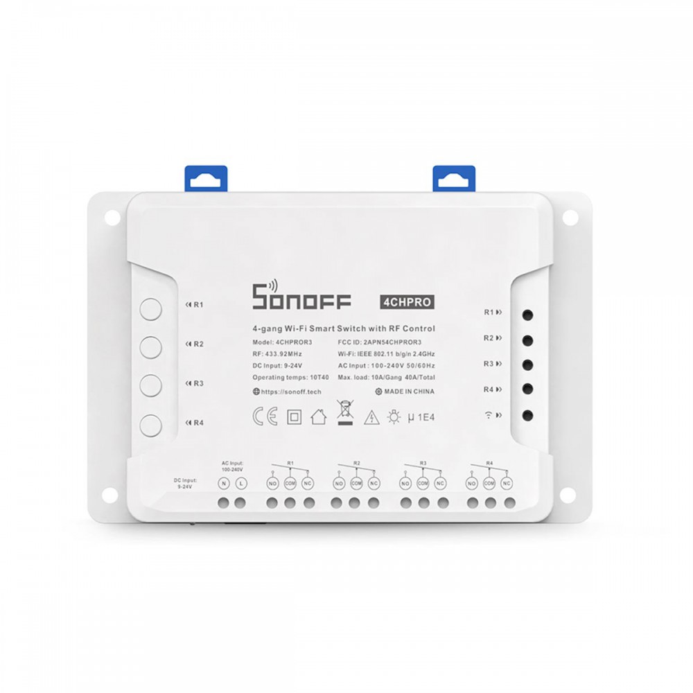 SONOFF 4CHPROR3 - Wi-Fi Smart Switch DIY Four Way 4 Gang & RF Control - 4 Output Channel