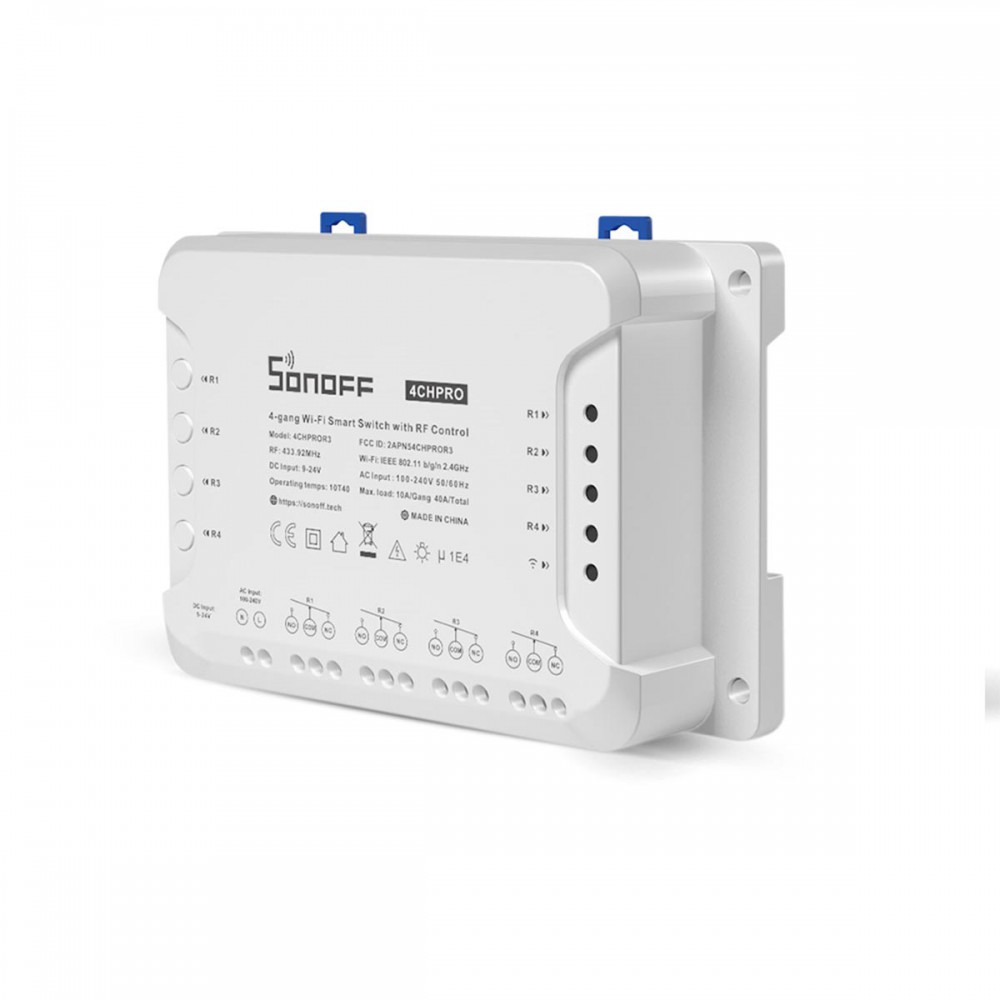 SONOFF 4CHPROR3 - Wi-Fi Smart Switch DIY Four Way 4 Gang & RF Control - 4 Output Channel