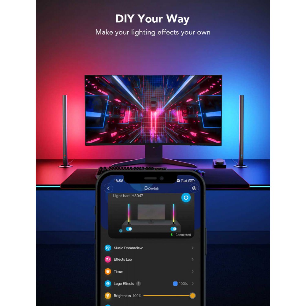 Govee H6047 RGBIC Gaming Light Bars