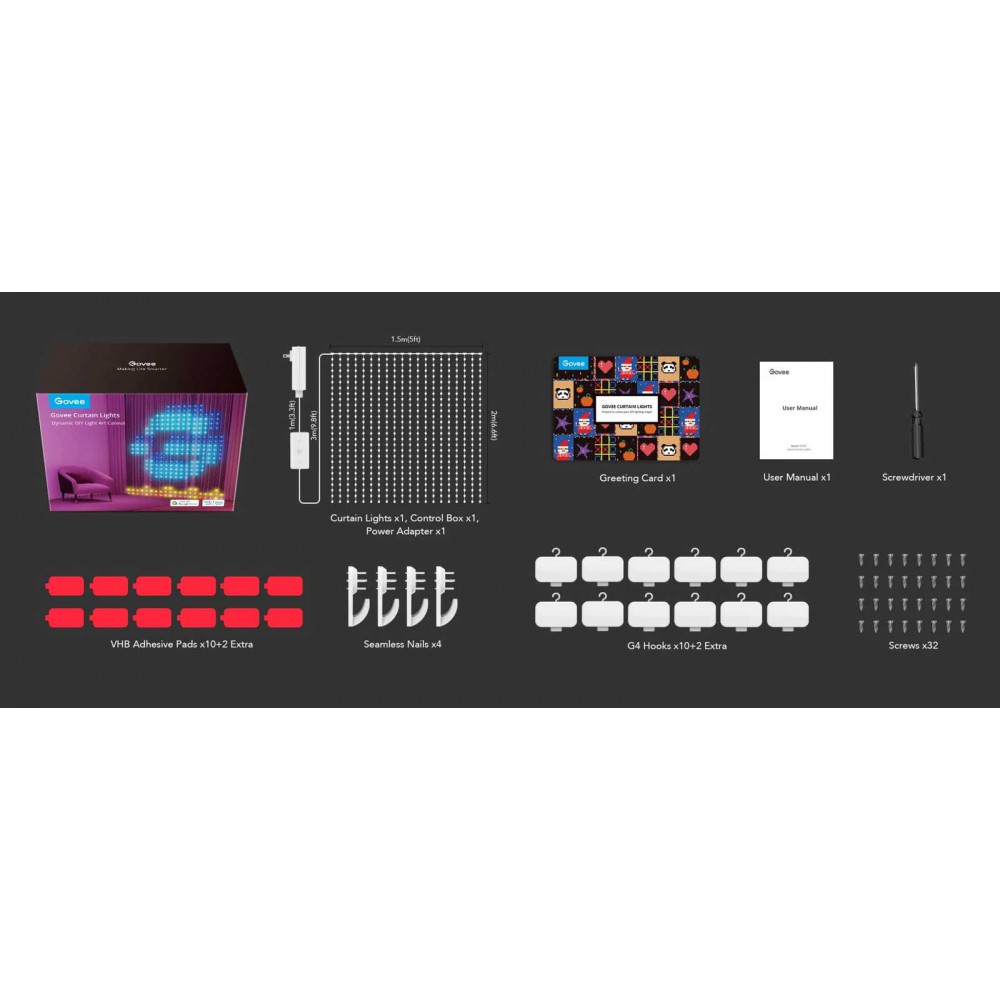 Govee Λαμπάκια Κουρτίνα Smart RGBIC ( H70B1 )