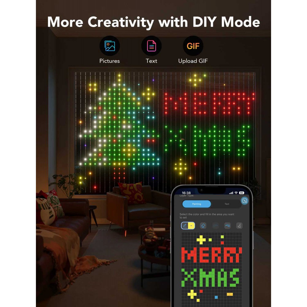 Govee Λαμπάκια Κουρτίνα Smart RGBIC ( H70B1 )