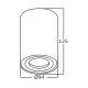 Σποτ Οροφής Άσπρο Κύλινδρος 1xGU10 GAMA-SR - Braytron