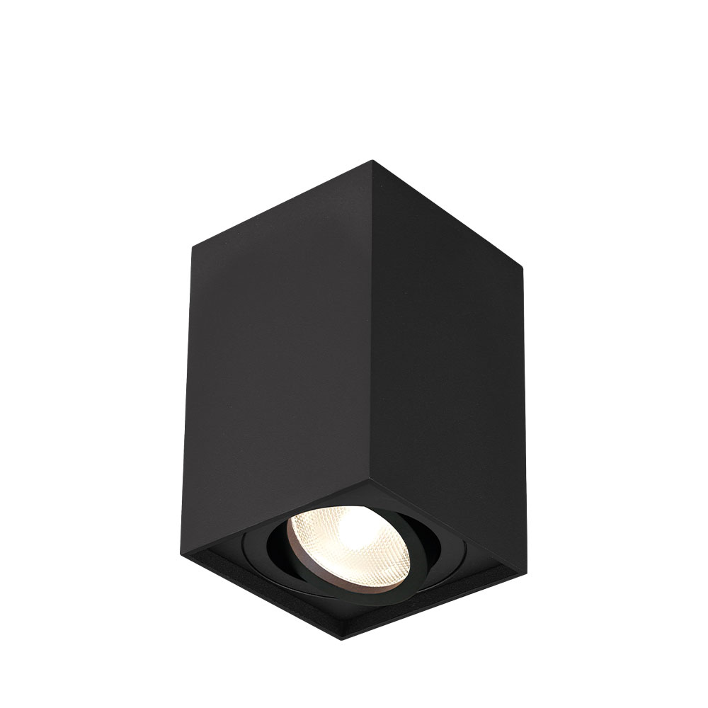 Σποτ Οροφής Μαύρο Τετράγωνο 1xGU10 GAMA-SS - Braytron