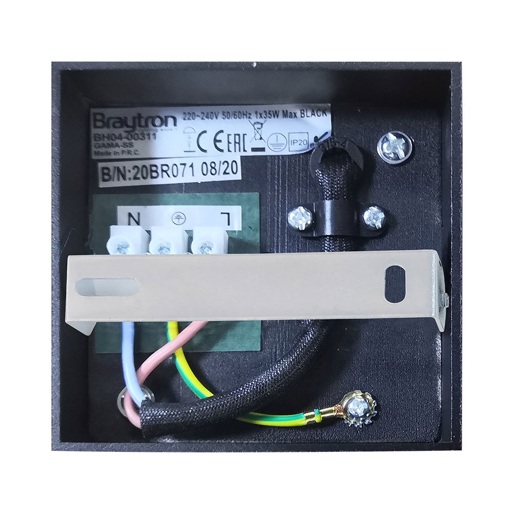 Σποτ Οροφής Μαύρο Τετράγωνο 1xGU10 GAMA-SS - Braytron