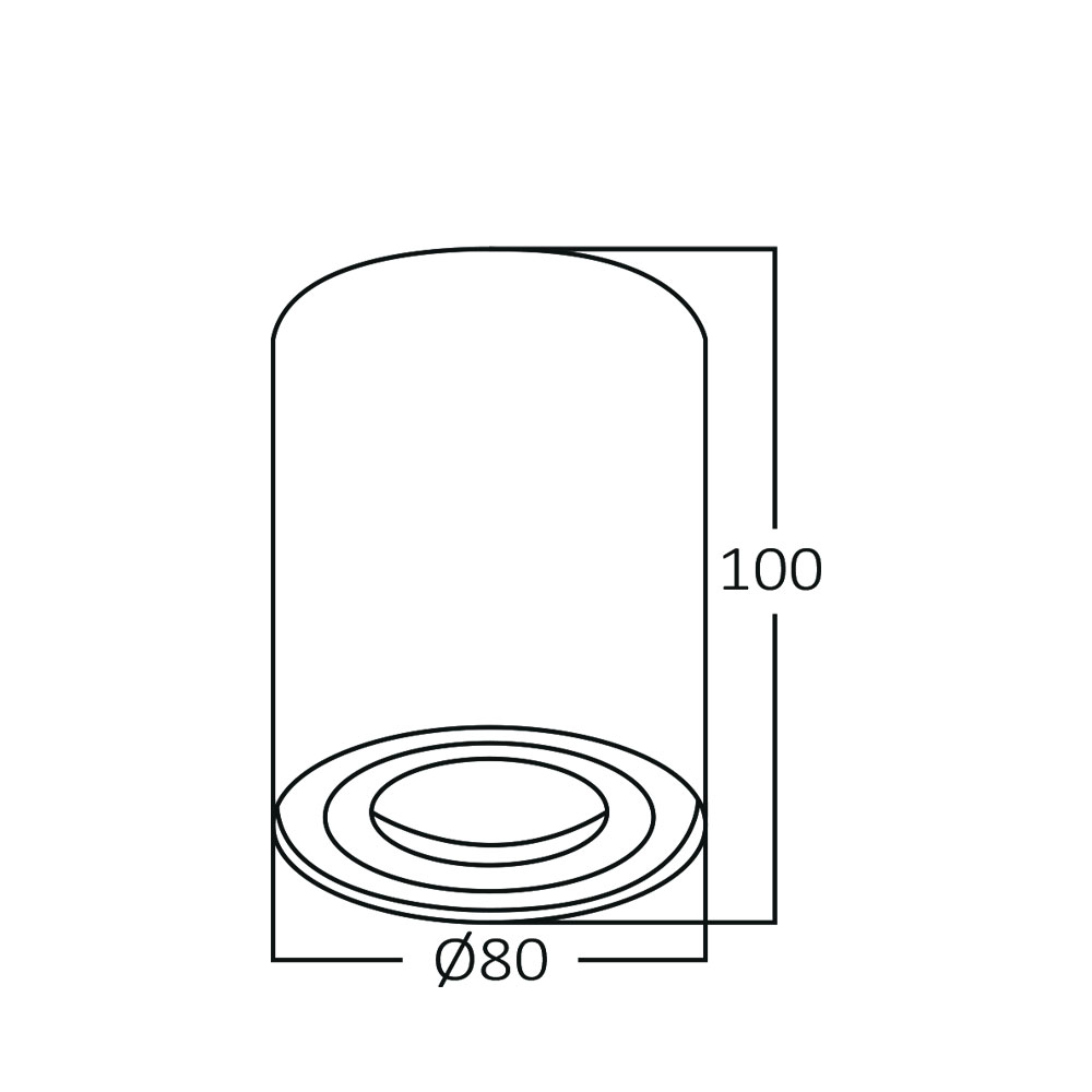 Σποτ Οροφής Άσπρο Κύλινδρος 1xGU10 GAMA-SRM - Braytron