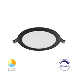 Πάνελ 12w CCT Dimmable Μαύρο - Braytron