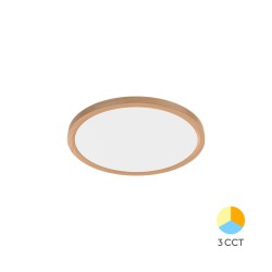 Πλαφονιέρα "Jade" slim 45W CCT Ø50 Ξύλο - Braytron