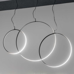 LED Κυκλικό Κρεμαστό Φωτιστικό με Ενσωματωμένο LED σε Λευκό Χρώμα 29W - Circus sp d44 - IDEAL LUX