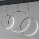 LED Κυκλικό Κρεμαστό Φωτιστικό με Ενσωματωμένο LED σε Μαύρο Χρώμα 29W - Circus sp d44 - IDEAL LUX