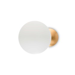 LED Απλίκα Μεταλλική Σε Λευκό - Χρυσό Χρώμα 11W Eclissi ap small - IDEAL LUX