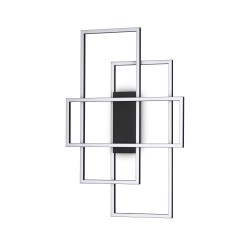 LED Φωτιστικό Οροφής - Τοίχου Ορθογώνια Σε Μαύρο Χρώμα 31W Frame pl rettangolo - IDEAL LUX
