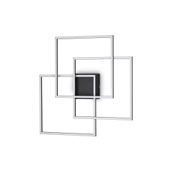 LED Φωτιστικό Οροφής - Τοίχου Τετράγωνα Σε Μαύρο Χρώμα 35W Frame pl quadrato - IDEAL LUX