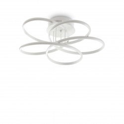 LED Φωτιστικό Οροφής Μεταλλικό Λευκό 74W Karol pl d65 - IDEAL LUX