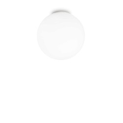 Μεταλλικό Φωτιστικό Οροφής Λευκό Γυαλί 40cm 1XE27 MAPA BIANCO IDEAL LUX