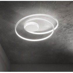 LED Πλαφονιέρα Μεταλλική σε Λευκό Χρώμα Ø 600 49W Oz pl - IDEAL LUX
