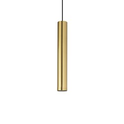 Φωτιστικό Οροφής Μονόφωτο Σε Σχήμα Σωλήνα Σε Σατινέ Χρυσό Χρώμα Look IDEAL LUX