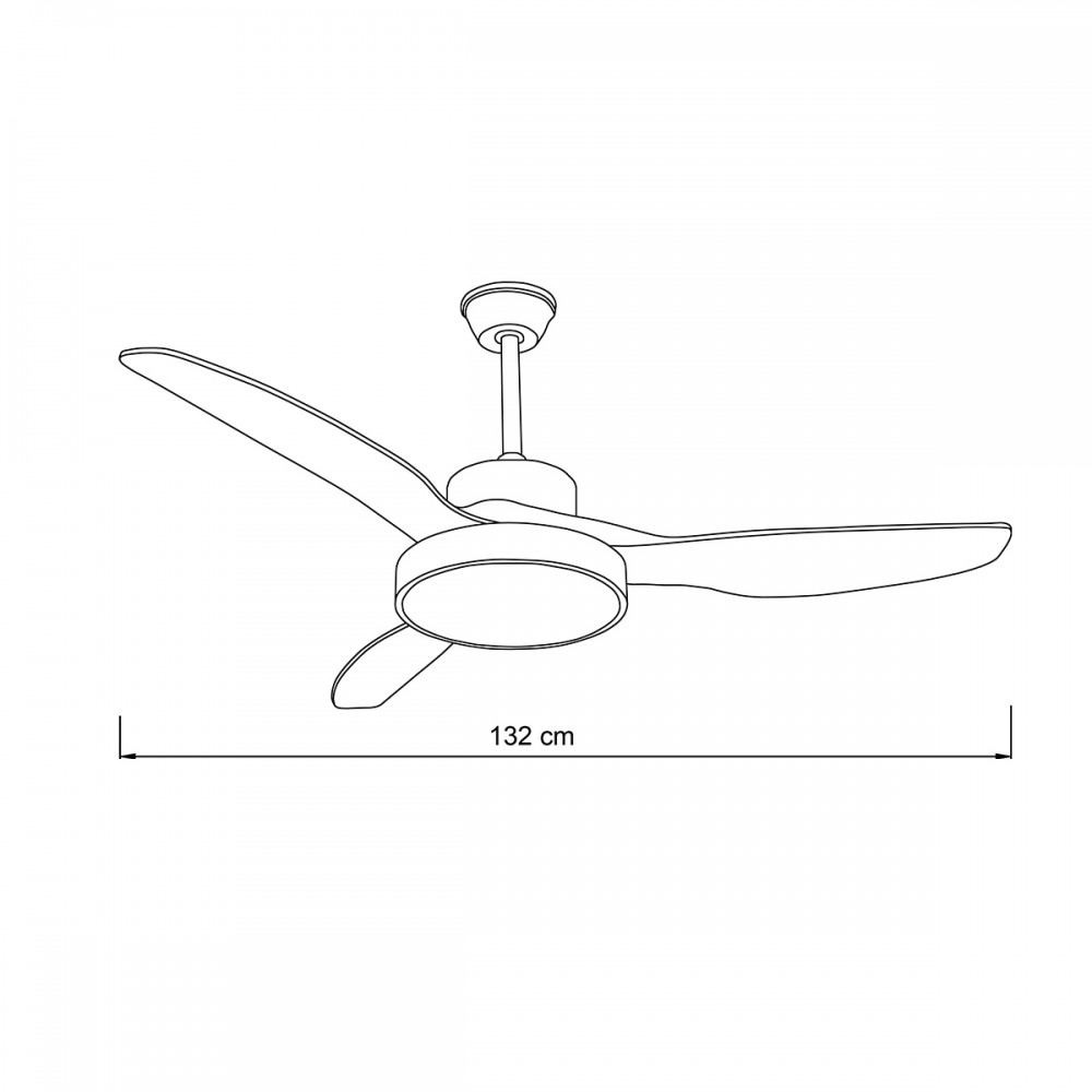 it-Lighting Nitinat 25W 3CCT LED Fan Light in White and wooden Color (102000210)