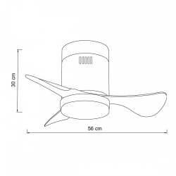 it-Lighting Elsinore 15W 3CCT LED Fan Light in Black with Wooden Color (102000480)