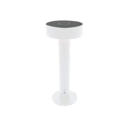 Inlight Rechargeable LED 2W 3CCT Touch Table White Lamp D:22cmx9cm (3053-White)