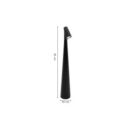 Inlight Rechargeable LED 1,5W 3CCT Touch Table Lamp Black D:35cmx5cm (3057-Black)