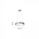 Κρεμαστό φωτιστικό LED 110W 3CCT από χρυσαφί και λευκό ακρυλικό D:60cm - InLight