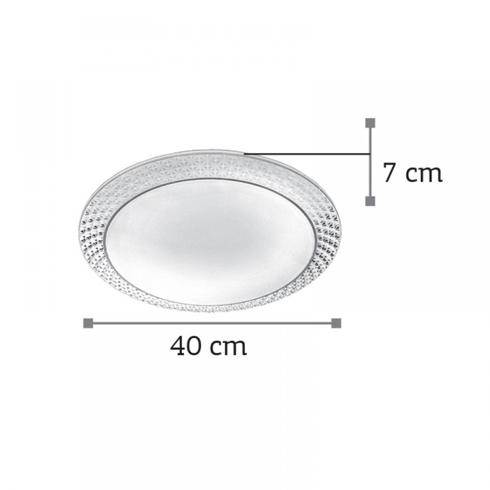 LED Πλαφονιέρα Οροφής Από Λευκό Ακρυλικό 24W 4000K - InLight