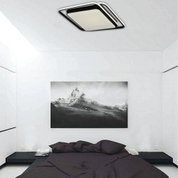 Πλαφονιέρα οροφής LED 60W 3CCT από αλουμίνιο σε μαύρη απόχρωση D:43cm - InLight