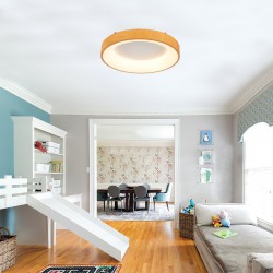 LED Πλαφονιέρα Οροφής Από Καφέ Μέταλλο και Ακρυλικό Κυκλική 58W - InLight