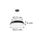 LED Κρεμαστό Φωτιστικό Μαύρο Μεταλλικό 36W - InLight
