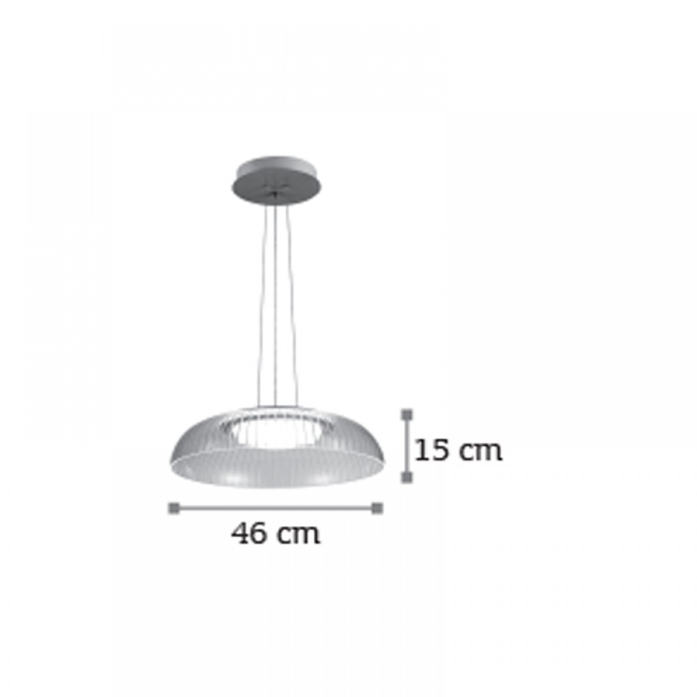 LED Κρεμαστό Φωτιστικό Από Μέταλλο και Ακρυλικό 36W-8W - InLight LED Κρεμαστό Φωτιστικό Από Μέταλλο και Ακρυλικό 36W-8W - InLight