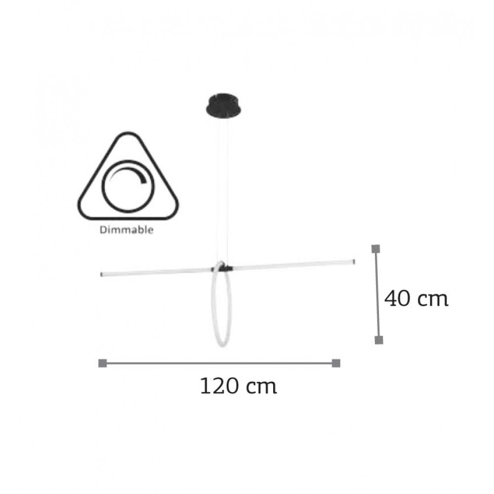 LED Κρεμαστό Φωτιστικό Σωλήνας PVC 30W DIMMABLE - InLight