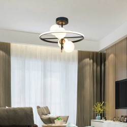 Φωτιστικό Οροφής LED 20W 3000K και 4XG9 σε μαύρο και χρυσαφί χρώμα D:50cm - InLight