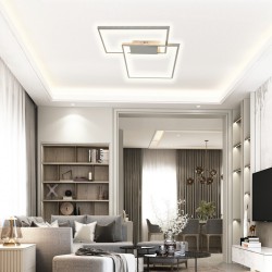 Πλαφονιέρα οροφής LED 38W 3000K σε χρώμιο απόχρωση D:45cm - InLight