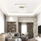 Πλαφονιέρα οροφής LED 38W 3000K σε χρώμιο απόχρωση D:45cm - InLight - Πρόκειται για ένα μίνιμαλ φωτιστικό οροφής σε χρώμιο απόχρωση κατασκευασμένο από μέταλλο.