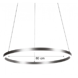 Inlight Κρεμαστό φωτιστικό LED 36W 3CCT (by switch on base) D:80cm (6095-AB-Silver)