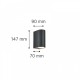 Michigan 2xGU10 Απλίκα Εξωτερικού Χώρου Up-Down Ανθρακί IP54 D:14.7cm x 9cm - it-Lighting
