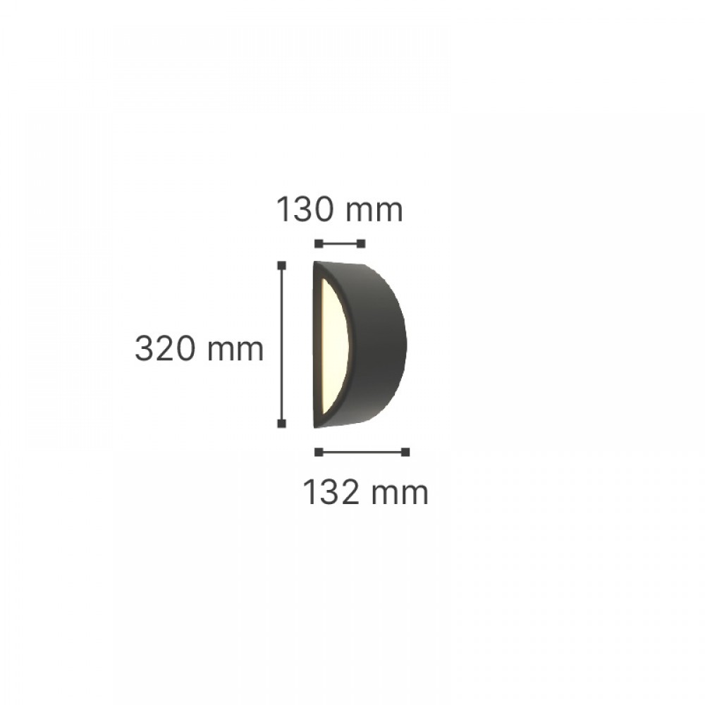 Clear 1xE27 Απλίκα Εξωτερικού Χώρου Up-Down Λευκό E27 D:32cmx13cm - it-Lighting