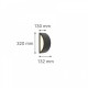 Clear 1xE27 Απλίκα Εξωτερικού Χώρου Up-Down Λευκό E27 D:32cmx13cm - it-Lighting